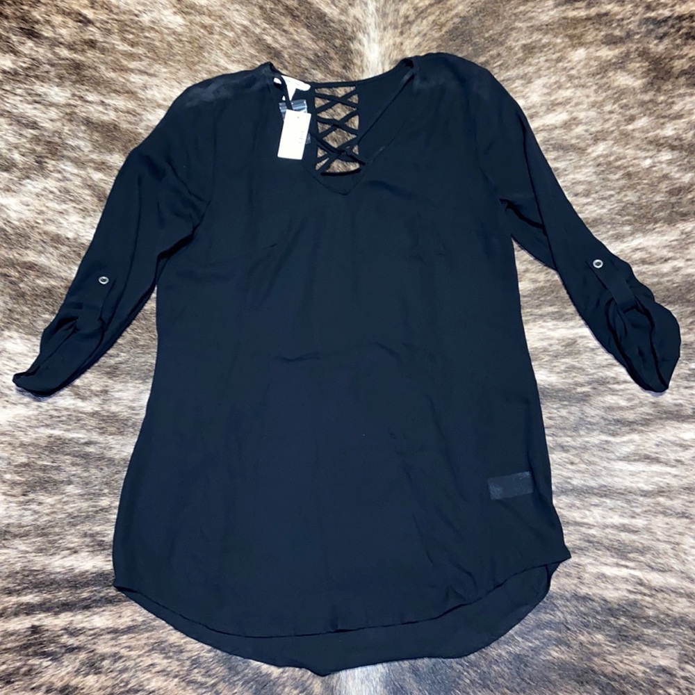 Womens Maurices 3/4 Sleeve Tunic Blouse